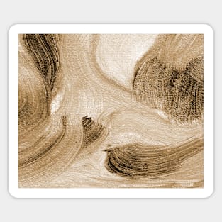 Sepia Antique White Abstract Art Sticker